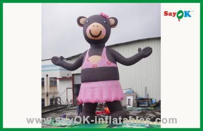 China Pink Lovely Inflatable Bear Inflatable Cartoon Character Inflatable Animals For Advertising for sale