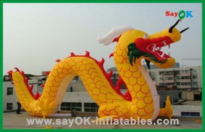 China Custom Yellow Inflatable Chinese Dragon Inflatable Cartoon Characters For Activities for sale