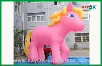 China Personagens de banda desenhada infláveis do cavalo inflável cor-de-rosa para anunciar à venda