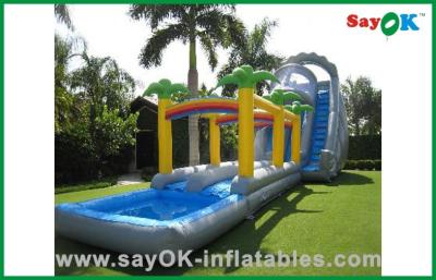 China Commercial Inflatable Swimming Pool Slide Backyard Kids Water Inflatable Slides Action Air Jumping Castle With Pool for sale