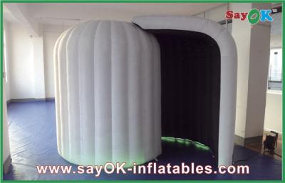 China Party Photo Booth White Large Fun Inflatable Photo Booth LED Lighting Photo Booth For Event for sale