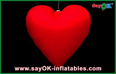 China Night Inflatable Led Heart Lighting Decoration For Advertising for sale