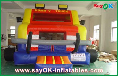 China Outdoor Little Tikes Inflatable Bouncer Truck Shape PVC Jumper House For Amusement Park Moon Bounce Rental for sale