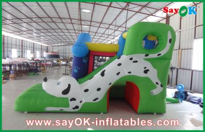 China Multi-color Oxford Cloth Inflatable Bounce Castle With Slide For Amusement Park for sale