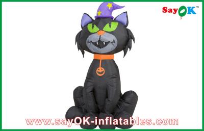China Black Halloween Event Inflatable Cat Halloween Inflatable Cat Decoration For Fun for sale