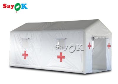 Cina tenda gonfiabile bianca dell'ospedale del PVC 6x3x3mH per isolamento in vendita
