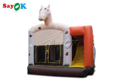 China Doble del PVC que cose el castillo inflable de la despedida del caballo para el patio trasero en venta