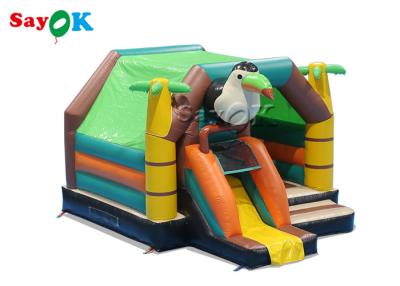 China Colorful Tucan Jumping Bouncy Castle Bed Animal Theme Woodpecker Bounce House Slide Combo for sale