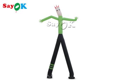 China Dancing Inflatable Man 8m 24ft Green Mini Hand Shaking Inflatable Air Dancer Man With Two Legs for sale