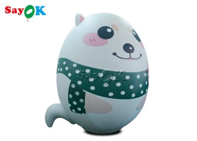 China Customized Inflatable Holiday Decorations White Polar Bear Model With Printing for sale