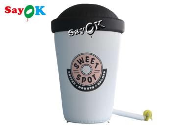 China Custom 3.6m Inflatable Coffee Cup Model For Cafe Entrance Decor for sale