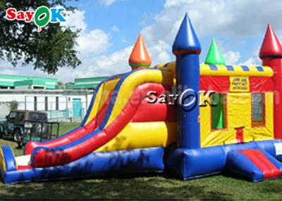 China 6*4m Pvc Air Jumping Bouncing Castles With Slide Commercial Inflatable Bouncer For Kid for sale