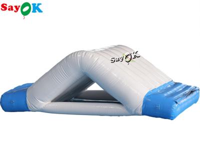 China Water Iceberg Inflatable 3x2x1mH White Inflatable Water Toys Game Double Water Slide for sale