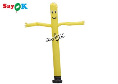 China Blow Up Air Dancers Customized 5m Yellow Inflatable Tube Man For Advertising Business for sale