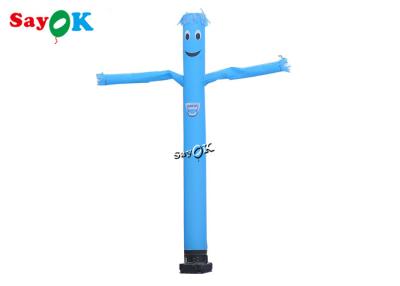 China Inflatable Wacky Waving Tube Man 5m Blue Single Leg Inflatable Air Dancer Wave Man With Blower for sale