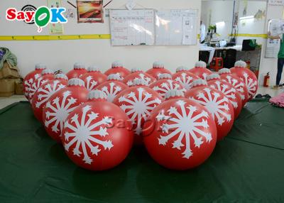 China 0.6m Small Xmas Ornaments PVC Inflatable Balls Outdoor Hanging Decorated Ball for sale