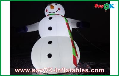 China Outdoor 5m Giant Lighting Inflatable Christmas Snowman Decoration for sale