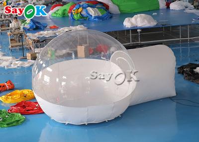 China Inflatable Transparent Tent 3x2.5mH 10x9ft Camping Event Inflatable Air Tent Clear Dome With Tunnel for sale