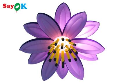 China Customized 10ft Inflatable Lighting Decoration Led Lily Flower For Wedding Christmas for sale