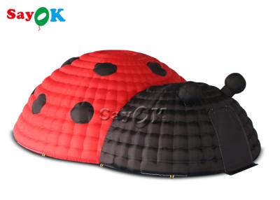 China Large Inflatable Tent Sphere Ladybird Air Inflatable Ladybug Tent Red And Black For Outdoor Event for sale