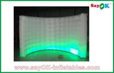 China 210D Oxford Cloth Office Decoration Inflatable Curve White Led Wall for sale