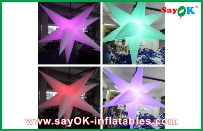 China Purple Hanging Nylon Cloth Led Lighting Decoration Inflatable Flowers for sale