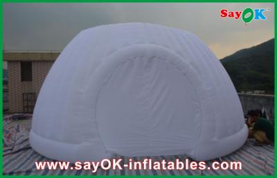 China Strong Oxford Cloth Inflatable White Air Tent , Commercial Inflatable Roundness Tent Party Tent With LED Light for sale