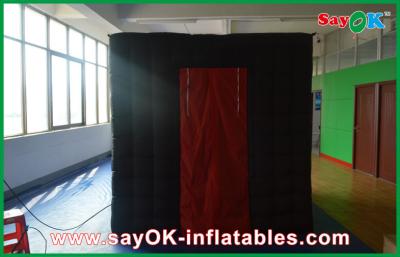China Small Photo Booth Black Inflatable Photo Booth 2.5mx2.5mx2.5m Photobooth For Photo for sale
