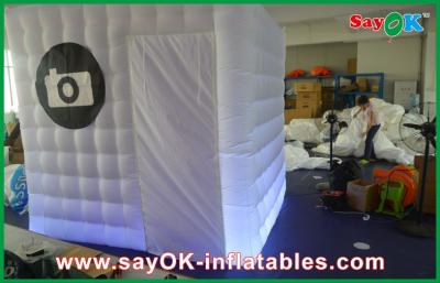 China Photo Booth Led Lights Logo Print 2.5mx2.5mx2.5m Inflatable Photo Booth Photobooth for sale
