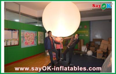 China 2m DIA Inflatable Lighting Decoration , White LED Stand Ball With Nylon Cloth For Advertising for sale