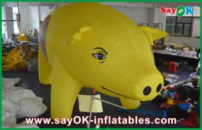 China Yellow Inflatable Outdoor Pig Cartoon Characters For Advertising for sale