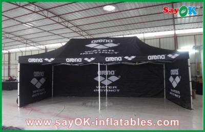 China Easy Up Canopy Tent Aluminum Frame Folding Waterproof Tent  / Black Giant Outdoor Tent for sale