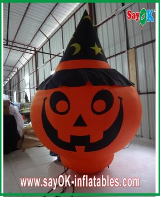 China Durable Large Inflatable Pumpkin Decoration With Led Lighting Orange for sale