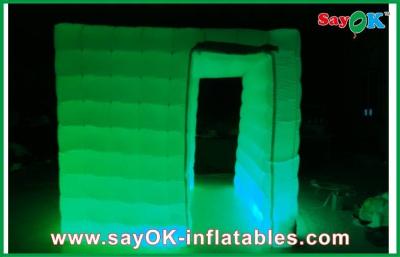 China Inflatable Photo Studio Inflatable Cube Photo Booth , Inflatable Mobile Led Light Photo Booth Kiosk for sale