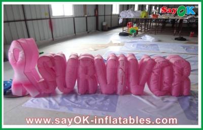 China Party Nylon Cloth Red Inflatable Decoration / Inflatable Letters for sale