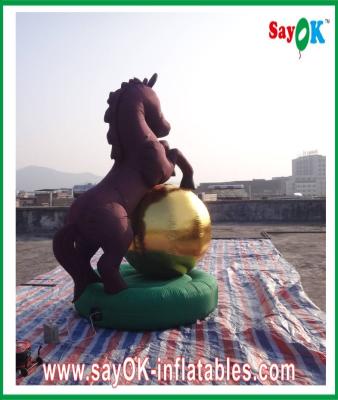 China Inflatable Character Balloons Events Inflatable Horse Oxford Cloth / PVC Height 3m - 8m SGS for sale