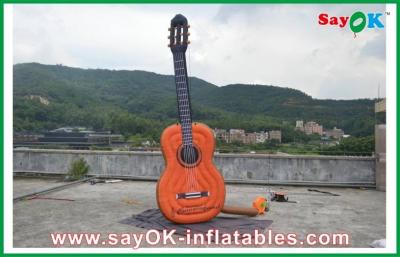 China Advertising Campaign Oxford Cloth Inflatable Guitar , Music Festival Height 2 Meters for sale