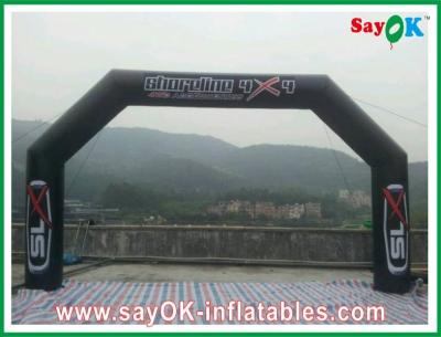 China Custom Inflatable Arch Blower Inflatable Finishing Line Arch PVC Black CE / UL Certificated for sale