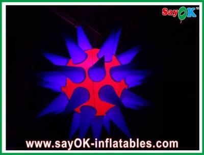China Attractive 12 Led Lighting Inflatable Star 190T Nylon Cloth Purple And Red for sale