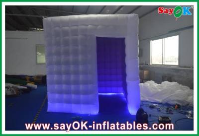 China Inflatable Photo Studio Oxford Cloth PVC Coated Inflatable Photobooth Kiosk With Led Lights for sale