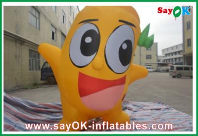 China Advertising Inflatable Oxford Cloth Inflatable Cartoon Characters 3M Yellow For Sport Games for sale