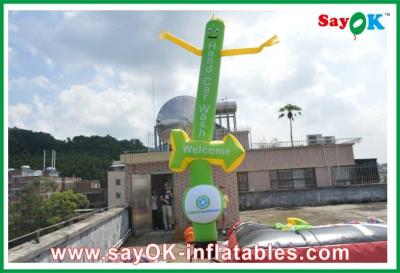 China Inflatable Advertising Man Logo Printing Inflatable Sky Dancer Twin Legs For Festival Celebration for sale