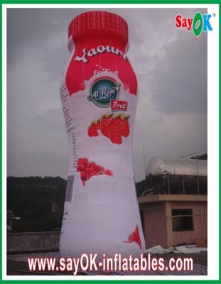 China Fireproof PVC Tarpaulin Inflatable Yogurt Bottle For Adversting Campaign for sale