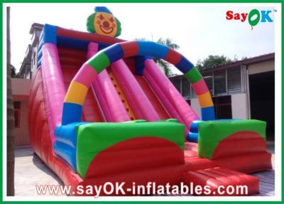 China Inflatable Slip And Slide With Pool Clown Theme Inflatable Bouncer Slide Multi-Color For Amusement Park for sale