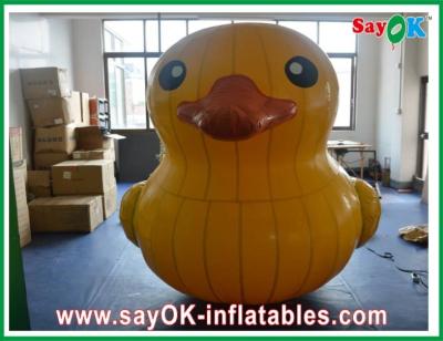 China Inflatable Animal Balloons Events Height 4M Inflatable Yellow Duck Customized With 750w Air Blower for sale