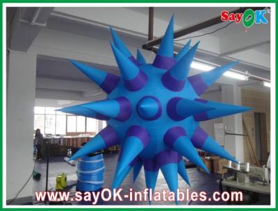 China Hanging Inflatable Lighting Decoration , Purple 2m Inflatable Led Star for sale