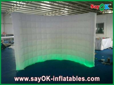 China White Inflatable Led Light Curved Wall L3 X W1.5 X H2m With Blower Inflatable Work Tent for sale