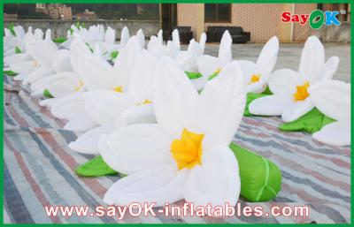 China White Flower Chain Inflatable Lighting Decoration Oxford Cloth For Wedding Decoration for sale