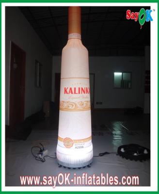 China 190T Nylon Cloth Inflatable Bottle Wine Height 2M With Led Lights for sale