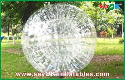 China Inflatable Soccer Game Transparent Inflatable Sports Games , Funny 0.8mm PVC Body Zorbing Ball for sale
